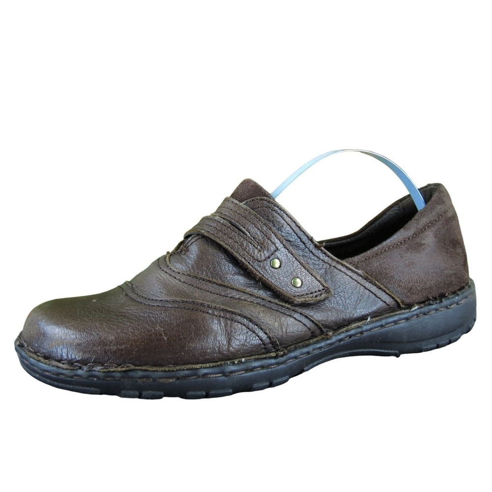 Earth Spirit Women Cross Strap Loafer Brown Leather Sz 8 Medium Used 2025